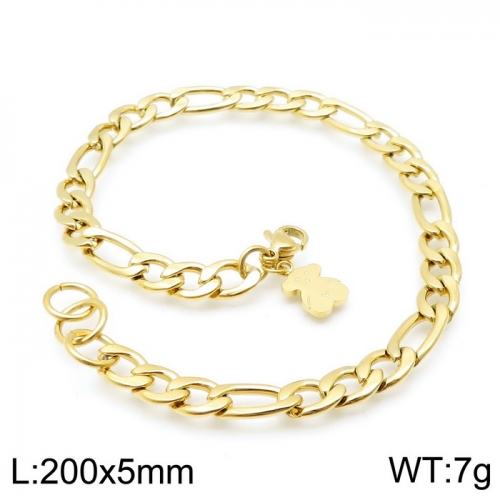 Stainless Steel Tou*s  Bracelet D201020-SL-102G