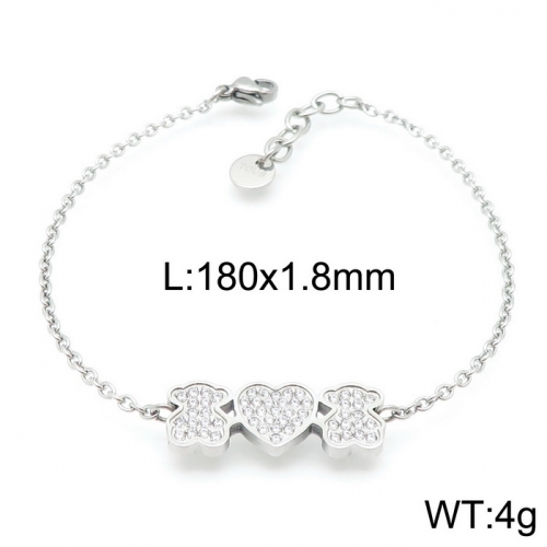 Stainless Steel Tou*s  Bracelet D201020-SL-101S