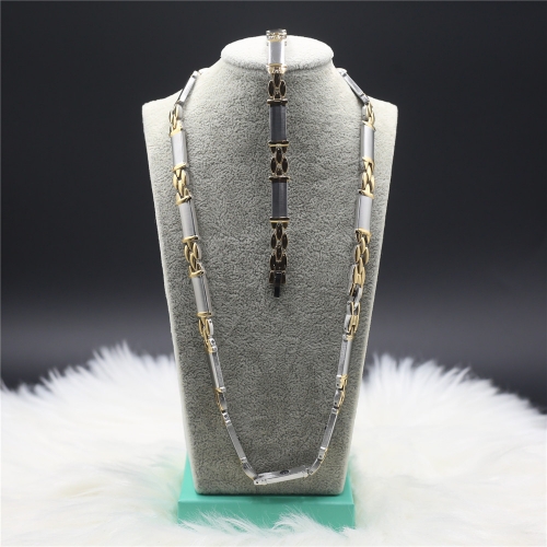 Stainless steel Necklace+Bracelet jewelry set H201126-1I7A8019