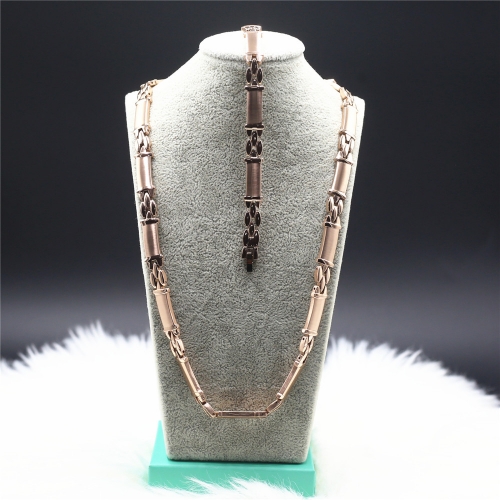 Stainless steel Necklace+Bracelet jewelry set H201126-1I7A8014