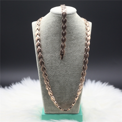 Stainless steel Necklace+Bracelet jewelry set H201126-1I7A8012