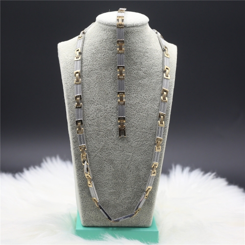 Stainless steel Necklace+Bracelet jewelry set H201126-1I7A7964