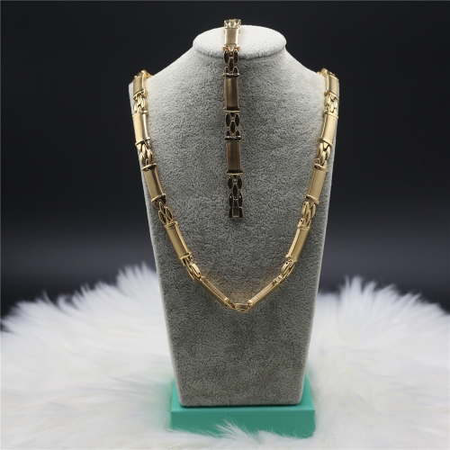 Stainless steel Necklace+Bracelet jewelry set H201126-1I7A7996