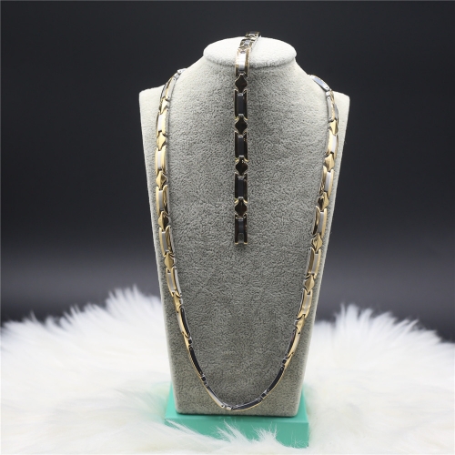 Stainless steel Necklace+Bracelet jewelry set H201126-1I7A8001