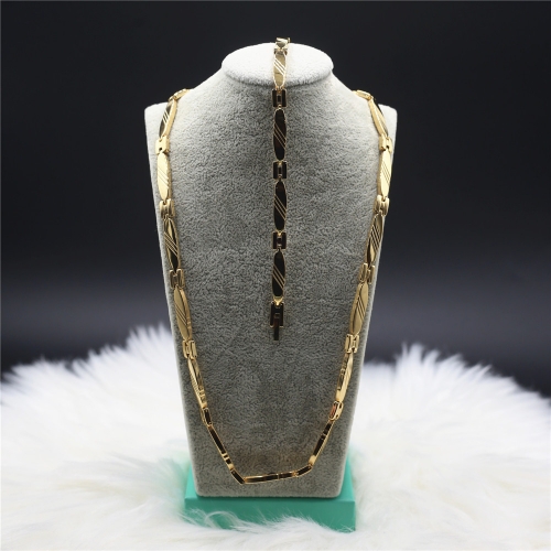 Stainless steel Necklace+Bracelet jewelry set H201126-1I7A7986