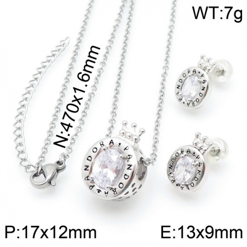 Stainless steel Pandor*a Jewelry Set TZ-158S