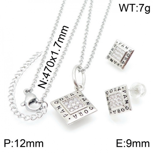 Stainless steel Pandor*a Jewelry Set D210107-TZ-161S