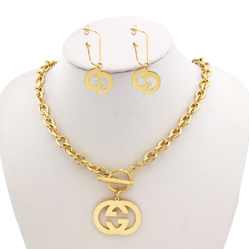 Stainless steel Brand jewelry set HY210107-8d26a026