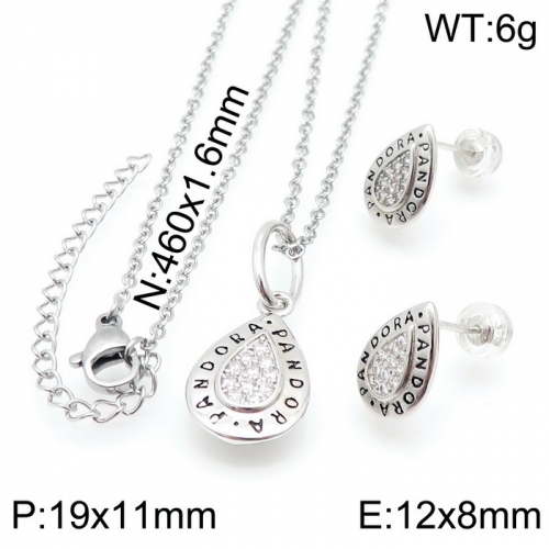 Stainless steel Pandor*a Jewelry Set D210107-TZ-162S