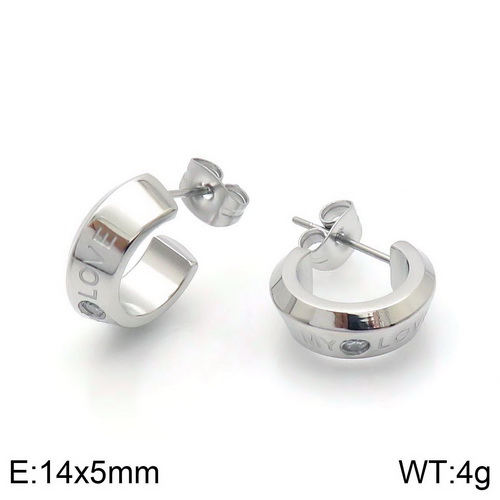 Stainless steel earring KE94746-GC-13