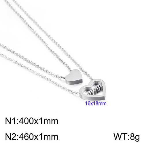 Stainless steel Necklace KN110812-KFC-10