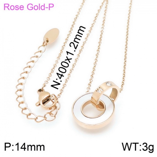 Stainless steel Necklace KN115889-K-16