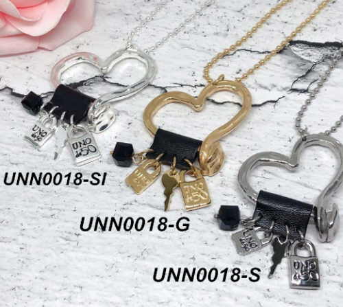 UNN0018-G Stainless steel uno de 50 necklace gold color
