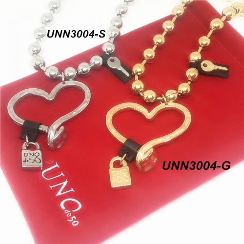 Stainless Steel UNO de 50 Necklace UNN3004-S