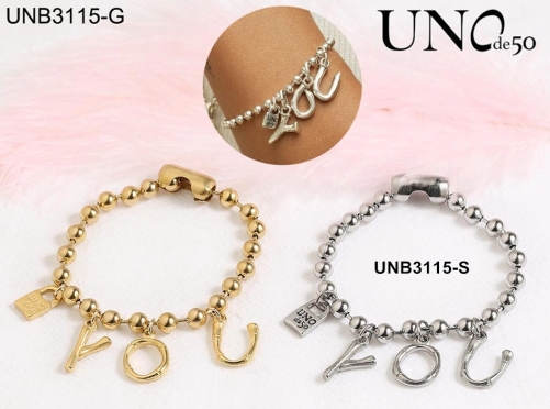 Stainless Steel UNO de 50 Bracelet UNB3115-G