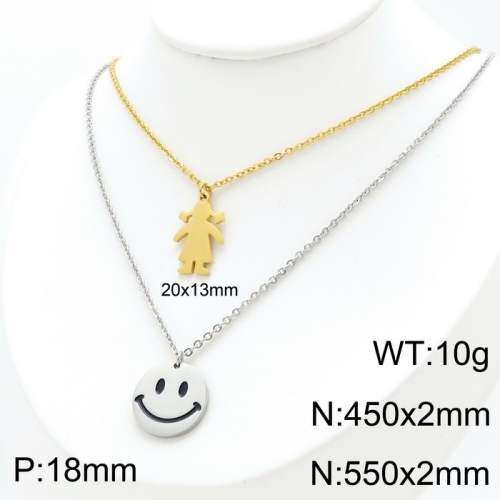 Stainless Steel Necklace-KN119499-Z--14