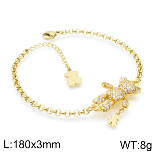 Stainless Steel Tou*s Bracelet-SL-109G-300-21