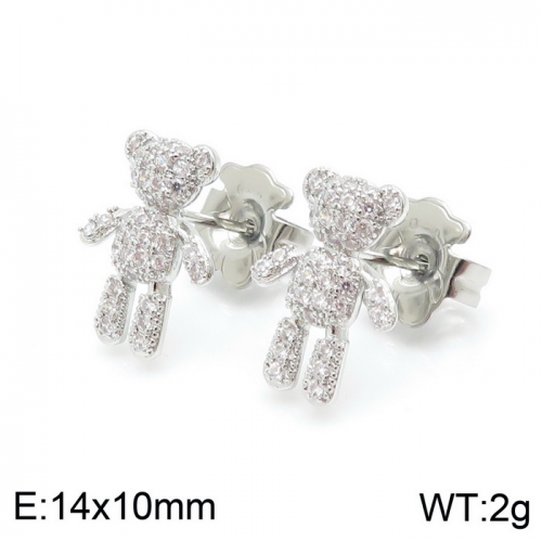 Stainless Steel Tou*s Earrings-ED-143S-214-15