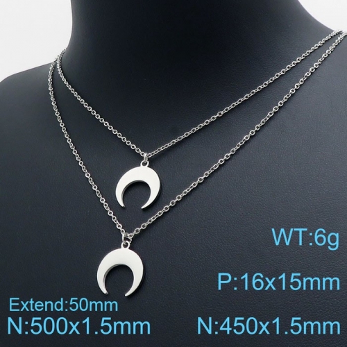 Stainless Steel Necklace-KN119494-Z--8