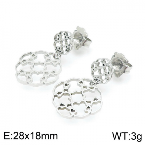 Stainless Steel Tou*s Earrings-ED-137S-157-11