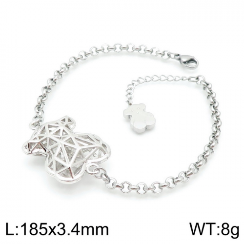 Stainless Steel Tou*s Bracelet-SL-105S-257-18