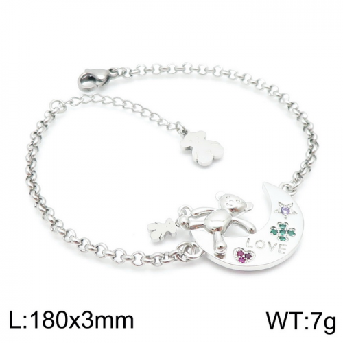 Stainless Steel Tou*s Bracelet-SL-111S-257-18