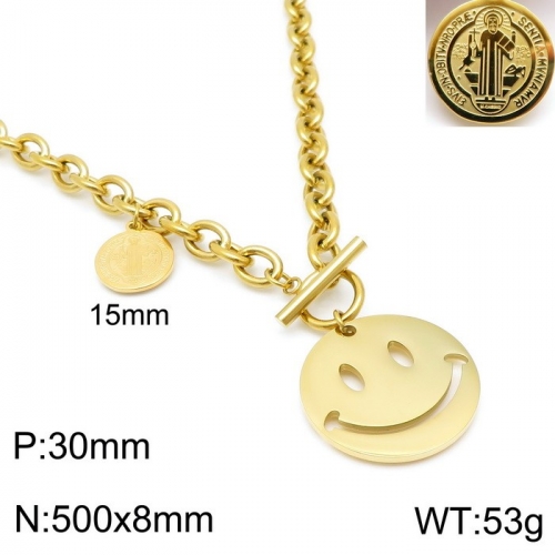 Stainless Steel Necklace-KN119355-Z--17