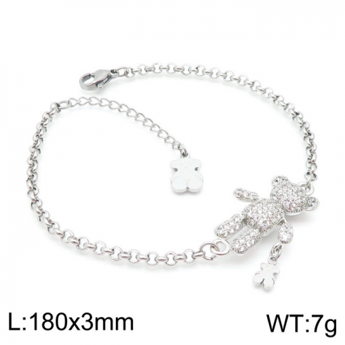 Stainless Steel Tou*s Bracelet-SL-109S-271-19