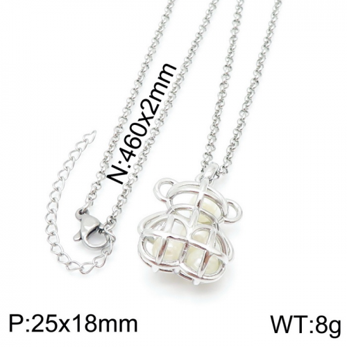 Stainless Steel Tou*s Necklace-XL-099S-243-17