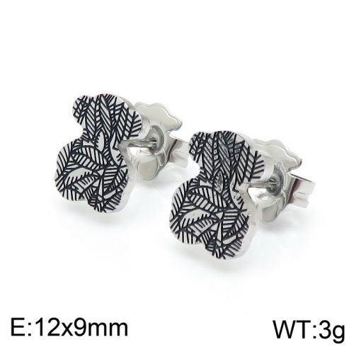 Stainless Steel Tou*s Earrings-ED-148S-186-13