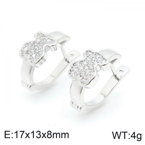 Stainless Steel Tou*s Earrings-ED-147S-214-15
