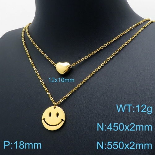 Stainless Steel Necklace-KN119503-Z--14
