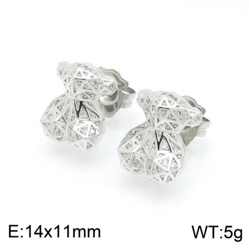 Stainless Steel Tou*s Earrings-ED-146S-243-17