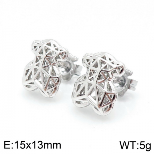 Stainless Steel Tou*s Earrings-ED-133S-229-16