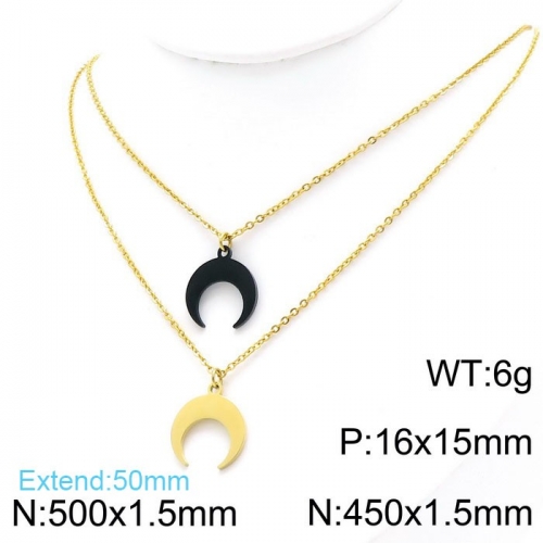 Stainless Steel Necklace-KN119497-Z--10