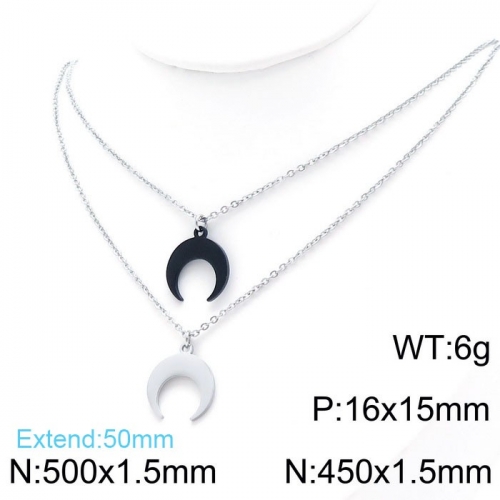 Stainless Steel Necklace-KN119498-Z--9