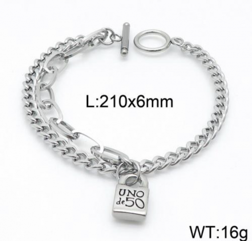Stainless steel Uno de 50 Bracelet CH210514-P13H