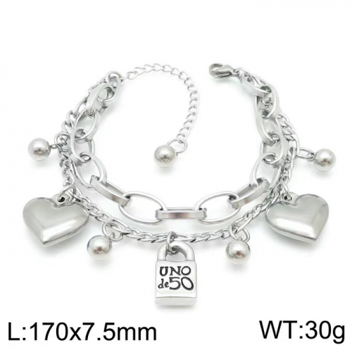 Stainless steel Uno de 50 Bracelet CH210514-P15DD