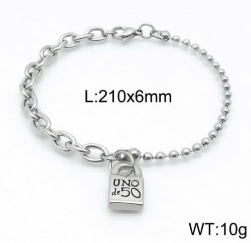 Stainless steel Uno de 50 Bracelet CH210514-P13DA