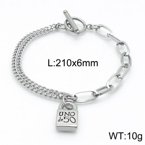 Stainless steel Uno de 50 Bracelet CH210514-P13V