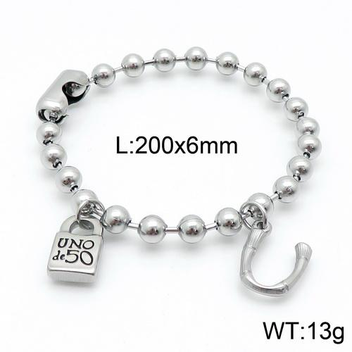 Stainless steel Uno de 50 Bracelet CH210514-P11U
