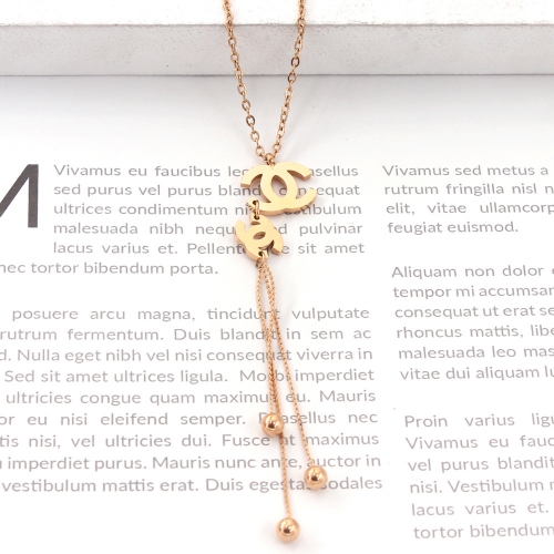 Stainless Steel Brand Necklace-P19483