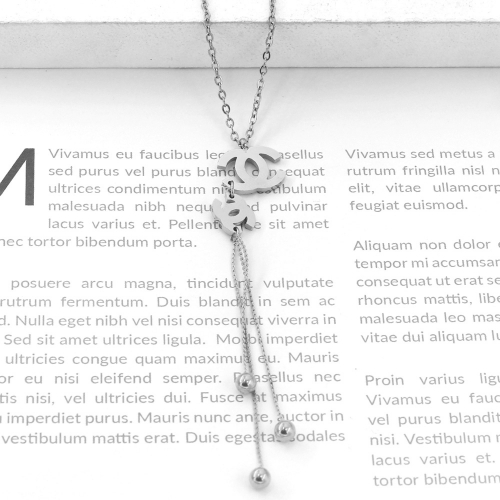 Stainless Steel Brand Necklace-P1654c