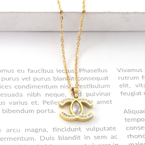 Stainless Steel Brand Necklace-P16e82