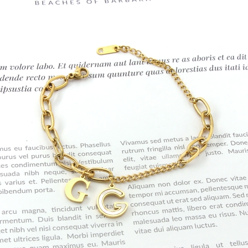 Stainless Steel Brand Bangle-P165828