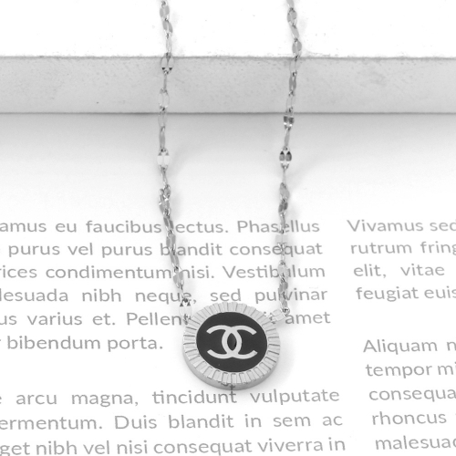 Stainless Steel Brand Necklace-P12911