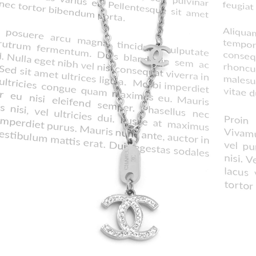 Stainless Steel Brand Necklace-P141b9