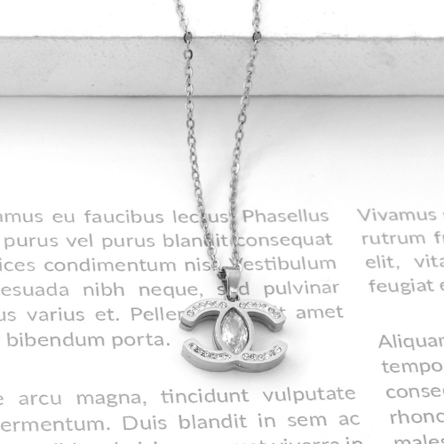 Stainless Steel Brand Necklace-P1416