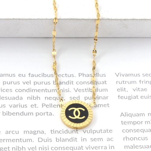 Stainless Steel Brand Necklace-P14e2