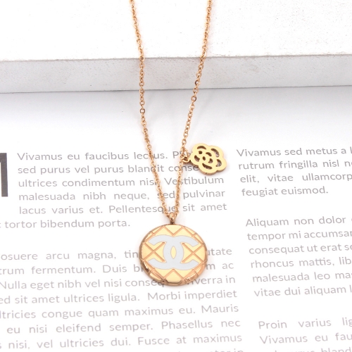 Stainless Steel Brand Necklace-P17d37